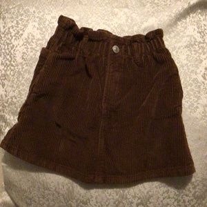 Zara Kids Stretch Corduroy Skirt, Size 6